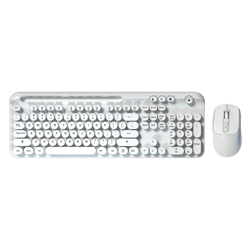 Bluejw Popular Colorful Retro Wireless Gaming Keyboard and Mouse Combo - 2.4G Ergonomic Design - Image 5